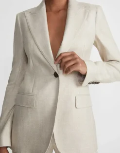 Bamboo Viscose Twill Single Button Blazer