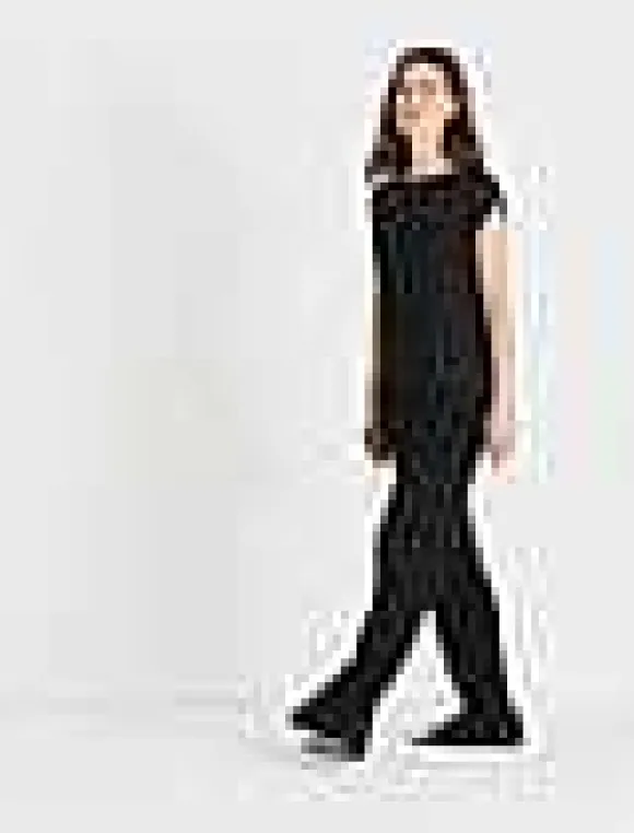 Burlap Jacquard Linen Viscose-Silk Fringed Blouse