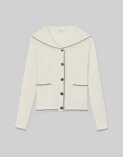 Cashmere Tipped Sailor Cardigan