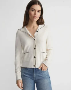 Cashmere Tipped Sailor Cardigan