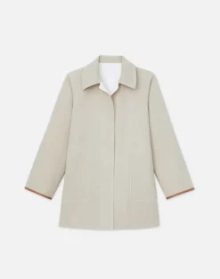 Cotton Double Face Reversible Car Coat