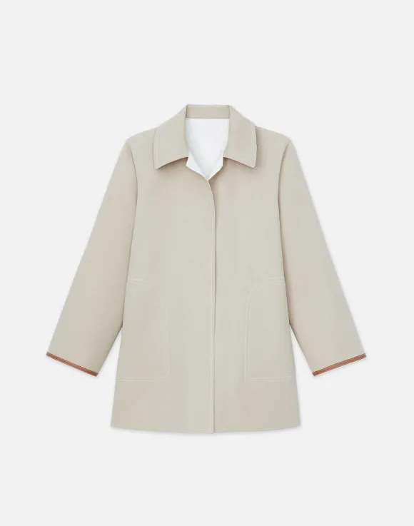 Cotton Double Face Reversible Car Coat