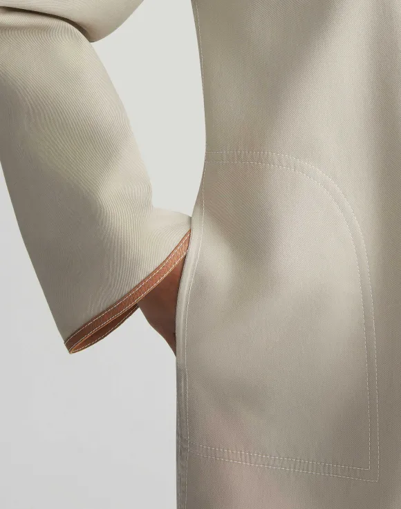 Cotton Double Face Reversible Car Coat
