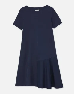 Cotton Jersey Flounced T-Shirt Dress