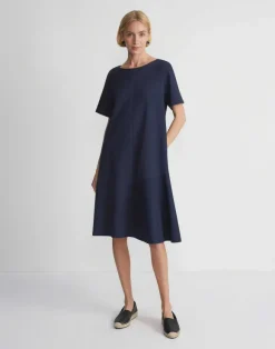 Cotton Jersey Flounced T-Shirt Dress