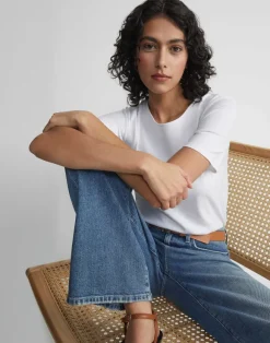 Cotton Rib Crewneck T-Shirt