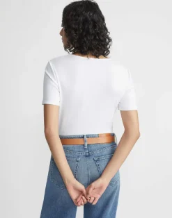 Cotton Rib Crewneck T-Shirt