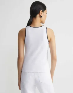 Cotton Rib Tipped Racerback Tank