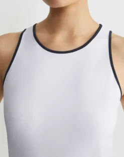 Cotton Rib Tipped Racerback Tank