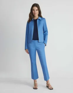 Cotton Sateen Manhattan Flared Cropped Pant