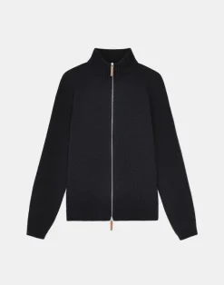 Cotton-Silk Tape Knit Bomber
