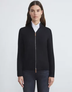 Cotton-Silk Tape Knit Bomber