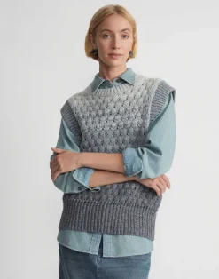 Denim Yarn Sweater Vest