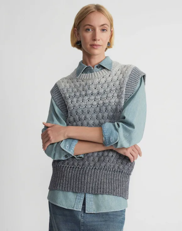 Denim Yarn Sweater Vest