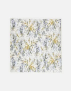 Eco Fern Print Cotton-Silk Scarf