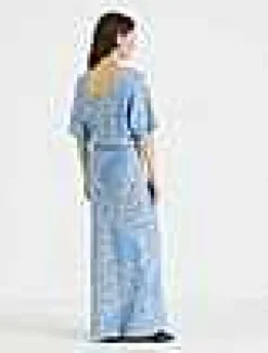 Eco Flora Jacquard Finespun Voile Convertible Sweater Dress