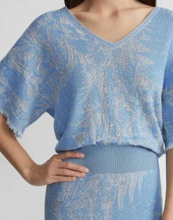 Eco Flora Jacquard Finespun Voile Convertible Sweater Dress