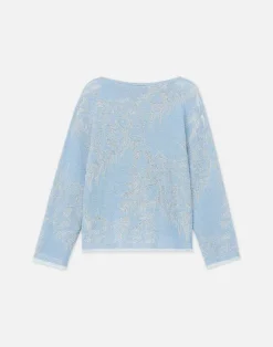 Eco Flora Jacquard Finespun Voile Bateau Sweater