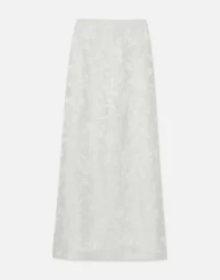 Eco Flora Jacquard Linen-Viscose Maxi Skirt