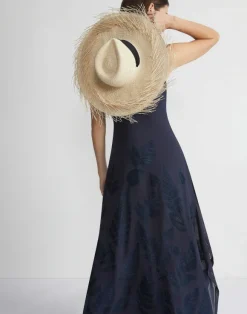 Eco Flora Jacquard Viscose-Silk Voile Handkerchief Dress