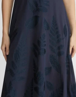 Eco Flora Jacquard Viscose-Silk Voile Handkerchief Dress
