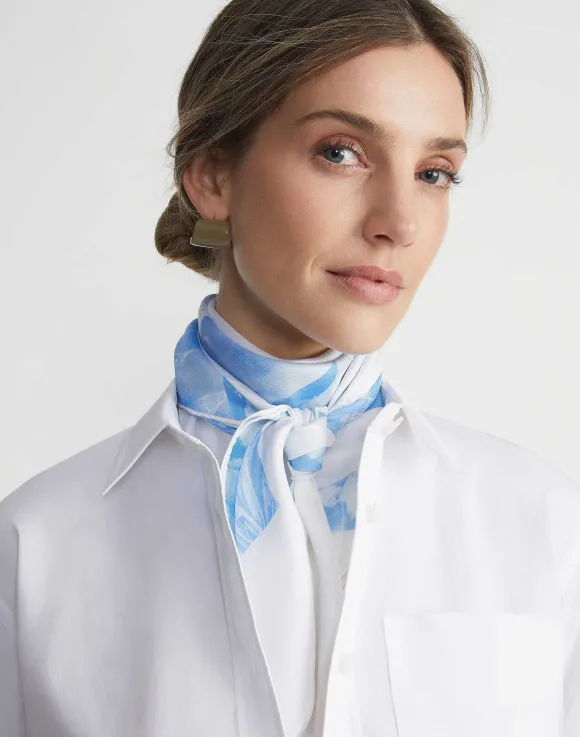 Eco Flora Print Silk Scarf