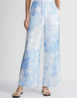 Eco Flora Print Silk Twill Riverside Pant