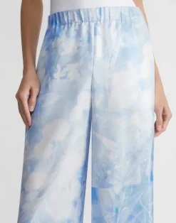 Eco Flora Print Silk Twill Riverside Pant