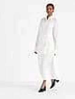 Embroidered Flora Cotton Voile Oversized Shirt