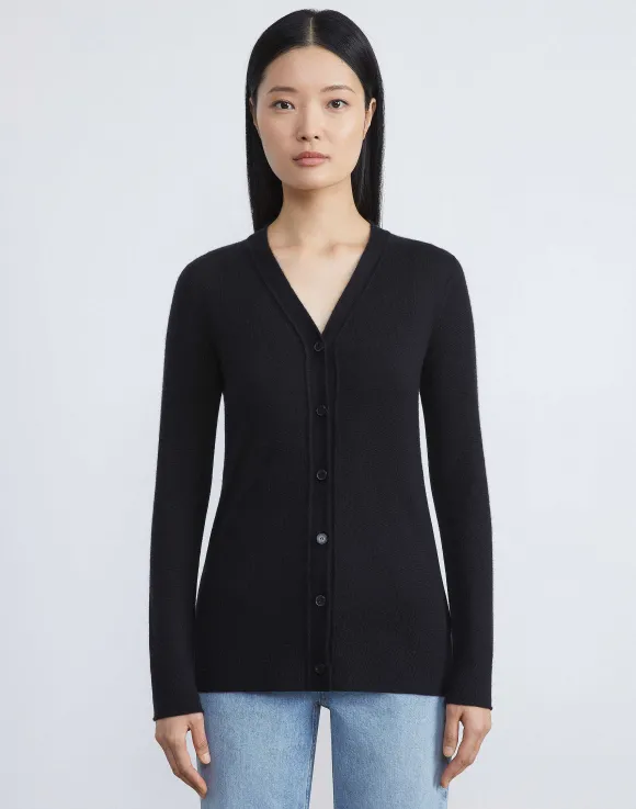 Fine Gauge Cashmere V-Neck Cardigan