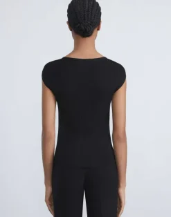 Finespun Voile Ribbed Cap Sleeve Top