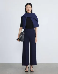 Finespun Voile Ribbed Short Sleeve Sweater