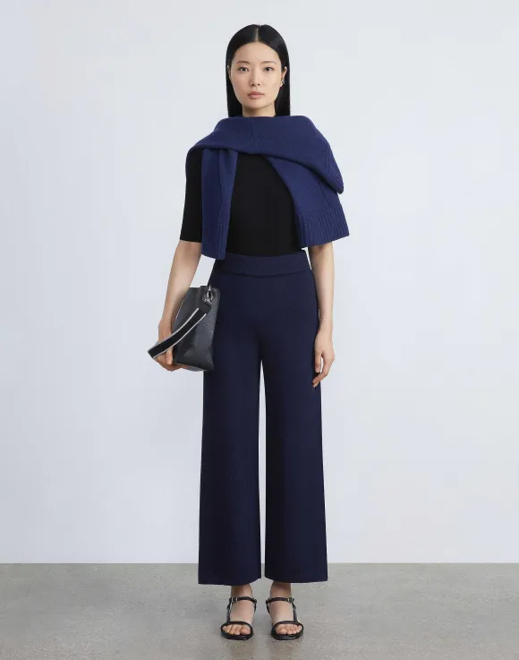 Finespun Voile Ribbed Short Sleeve Sweater