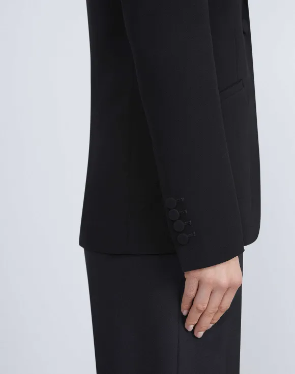 Finesse Crepe Cutaway Blazer