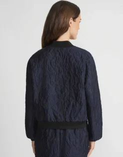 Flora Bloom Cloqu Jacquard Cotton-Silk Bomber Jacket