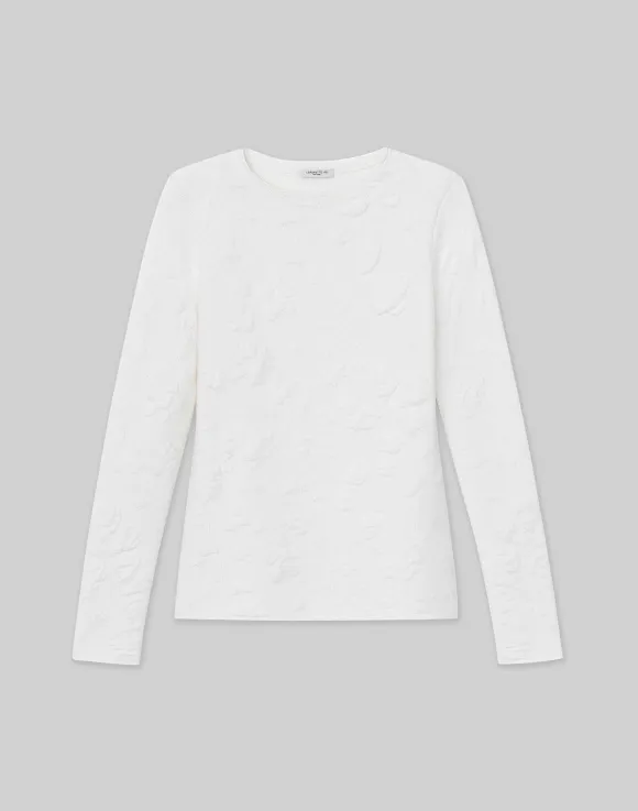 Flora Jacquard Responsible Fine Gauge Merino-Viscose Sweater