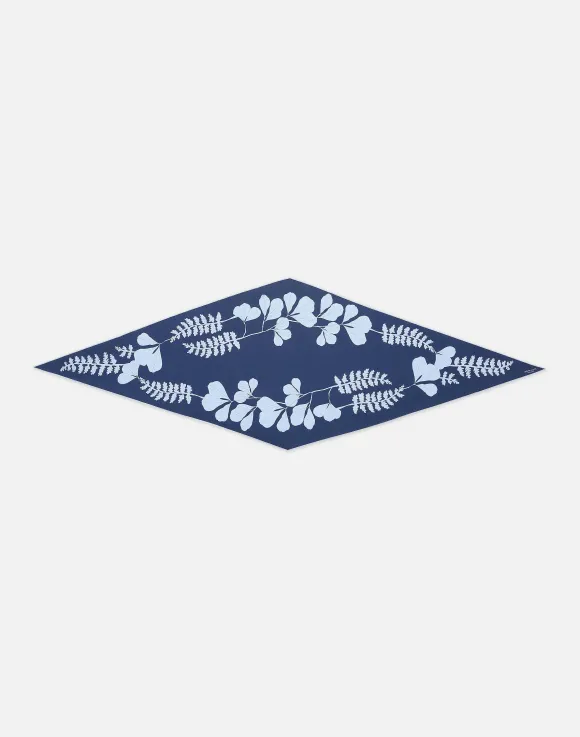 Flora Print Silk Diamond Scarf