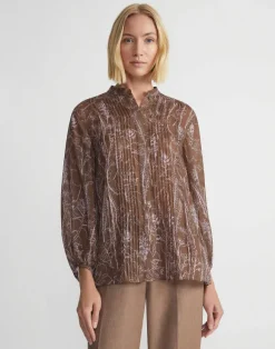 Flora Print Sustainable Gemma Cloth Voile Pintuck Blouse