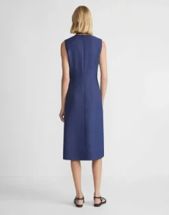 Flora Print Viscose-Linen Sleeveless Dress