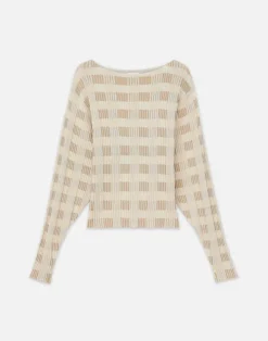 Gingham Responsible Matte Crepe Blouson Sweater