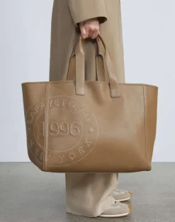 Grained Calfskin Leather Postmark L Tote