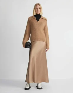 Hair Chainette Collared Sweater