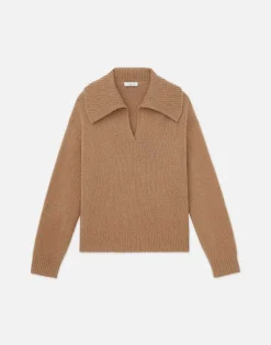 Hair Chainette Collared Sweater