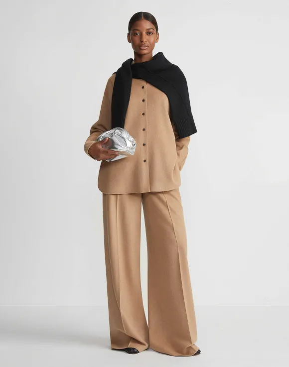 Hair Drop Shoulder Shirt Jacket