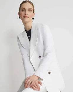 L148 Denim Double Breasted Blazer