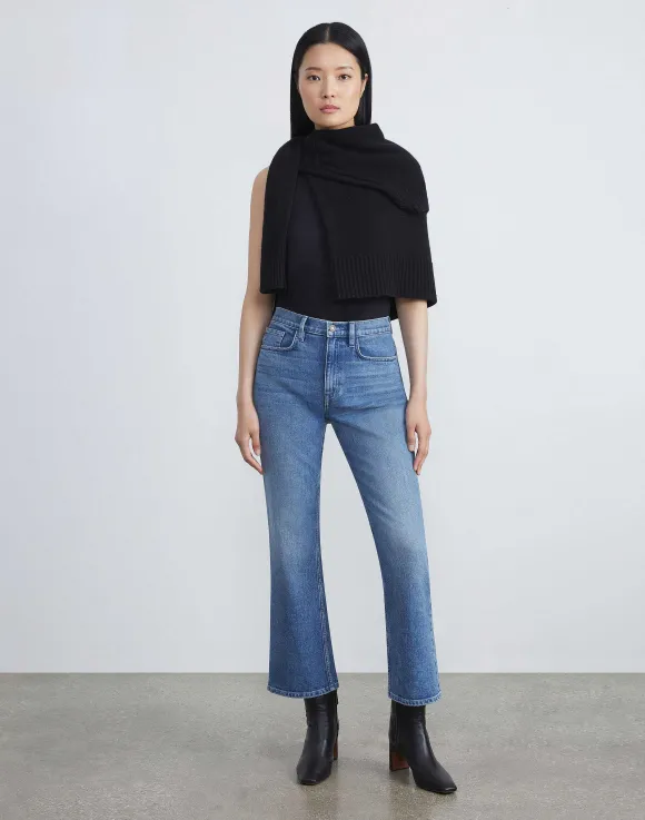 L148 Denim Mott Flared Ankle Jean