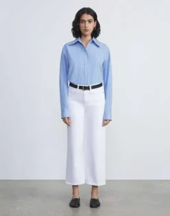 L148 Denim Wyckoff Wide-Leg Cropped Jean
