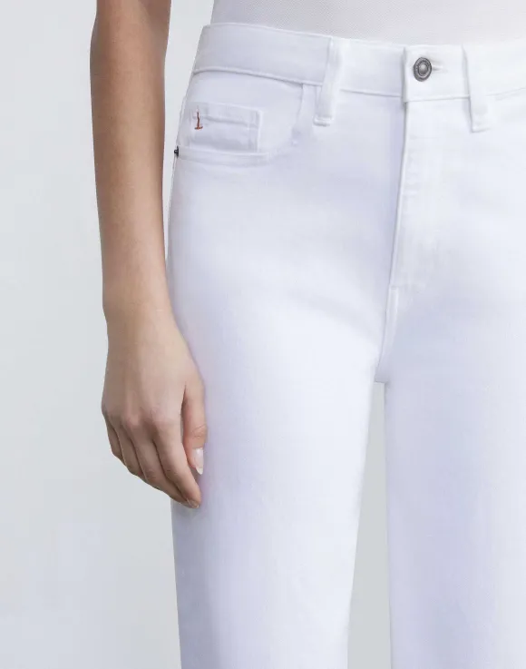 L148 Denim Wyckoff Wide-Leg Cropped Jean