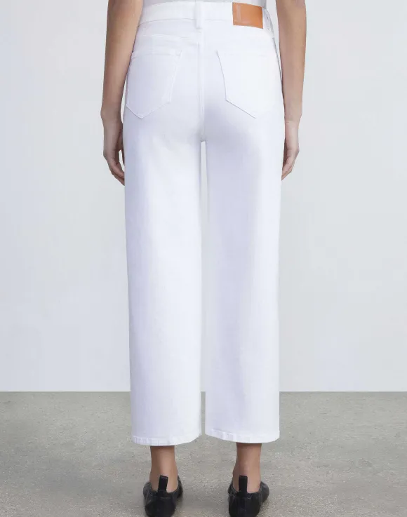 L148 Denim Wyckoff Wide-Leg Cropped Jean