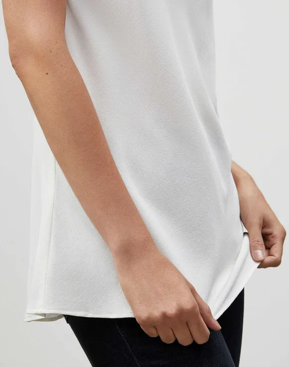 Lightweight Sandwashed Silk Bias Tank